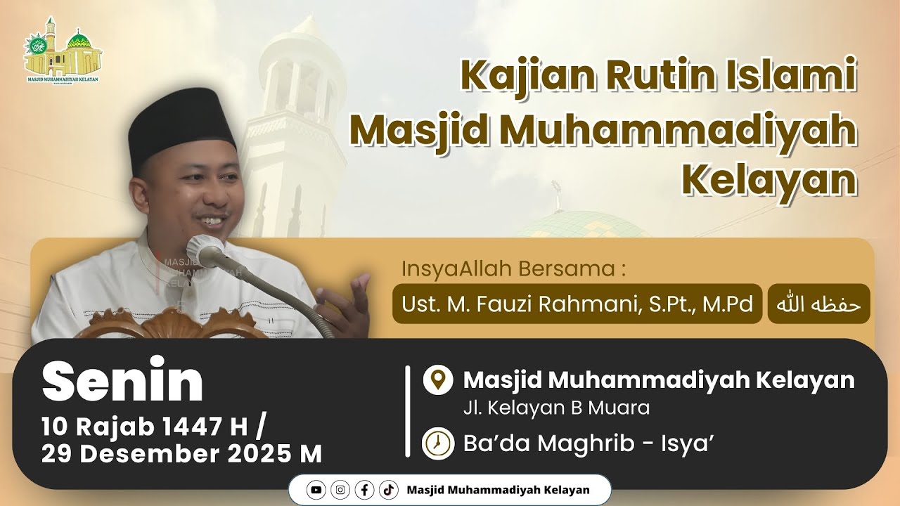 [LIVE] Kajian Agama Malam Selasa - Ust. M. Fauzi Rahmani, S.Pt., M.Pd