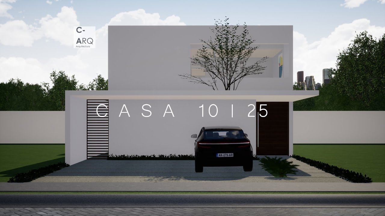 CASA MINIMALISTA 10X25 MTS  CON ALBERCA | 4 RECÁMARAS | MINIMALIST HOUSE 10X25 MTS