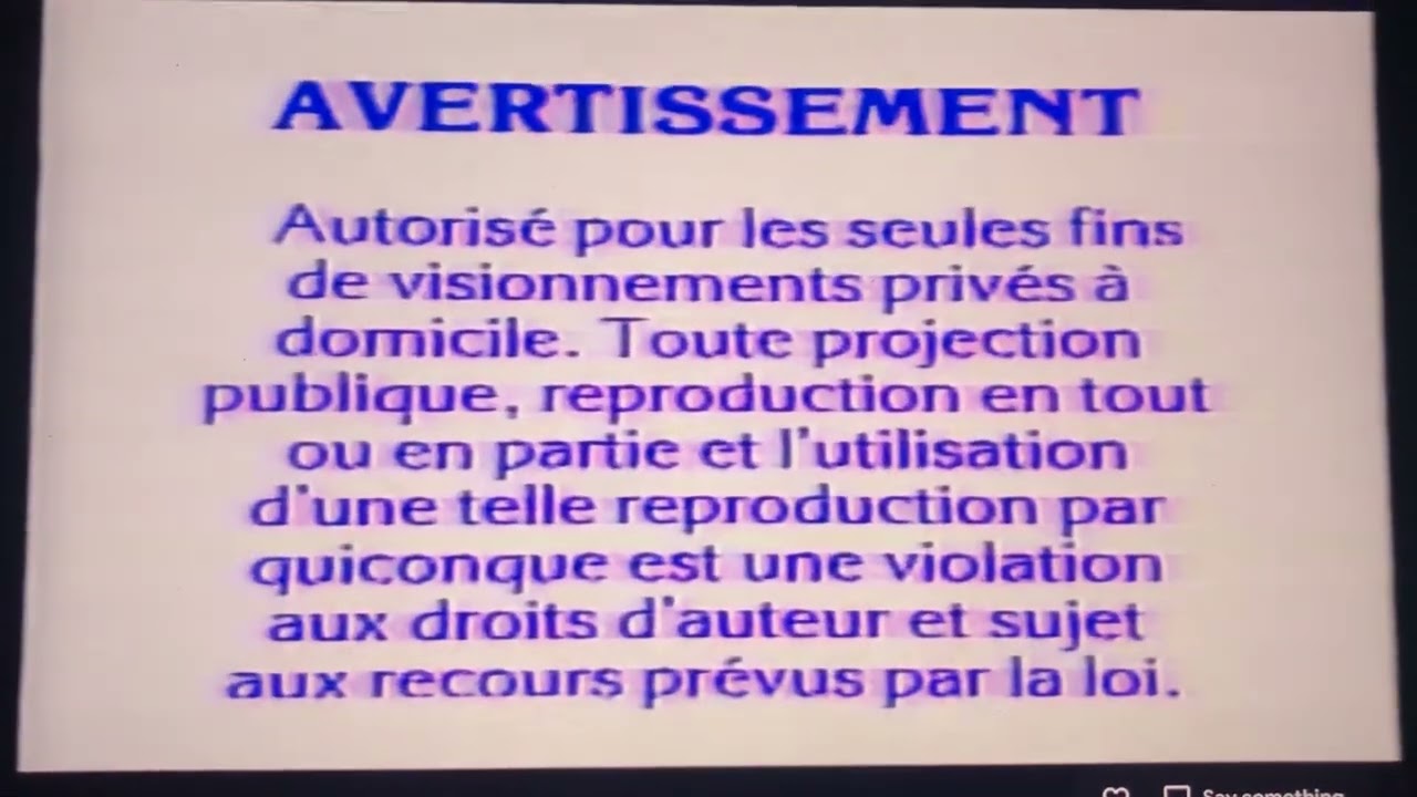 Opening To All Dogs Go To Heaven 1994 VHS French Canadian