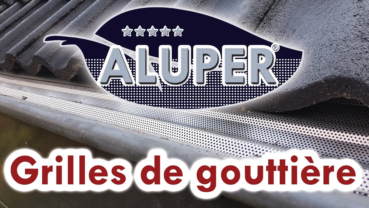Grilles de gouttière en aluminium contre les feuilles, les aiguilles de pin et les mousses