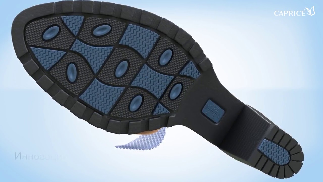 Инновационная подошва BLUE GRIP от Caprice