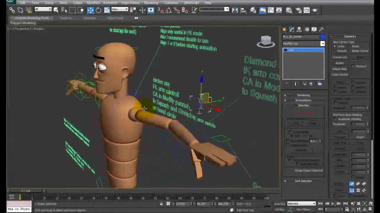 Cómo animar al personaje MAX en 3DsMAX