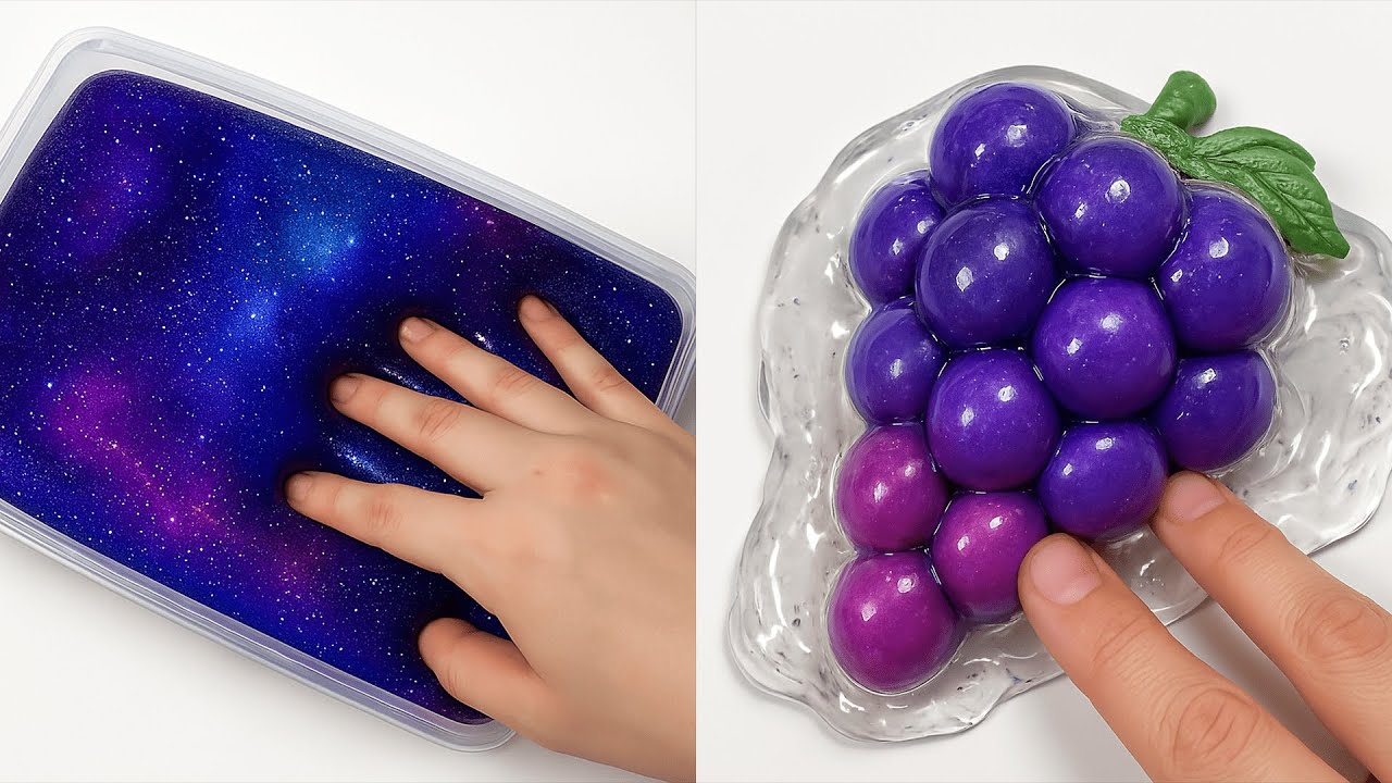 24 Hour of Relaxing Galaxy Slime ASMR – Soft Textures, Subtle Triggers #739