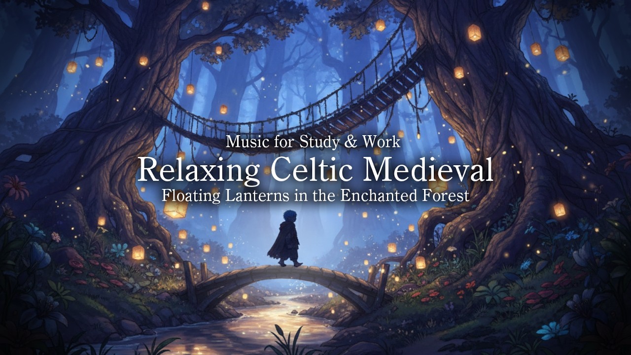 Floating Lanterns in the Enchanted Forest | Relaxing Celtic Medieval Music for Study & Work