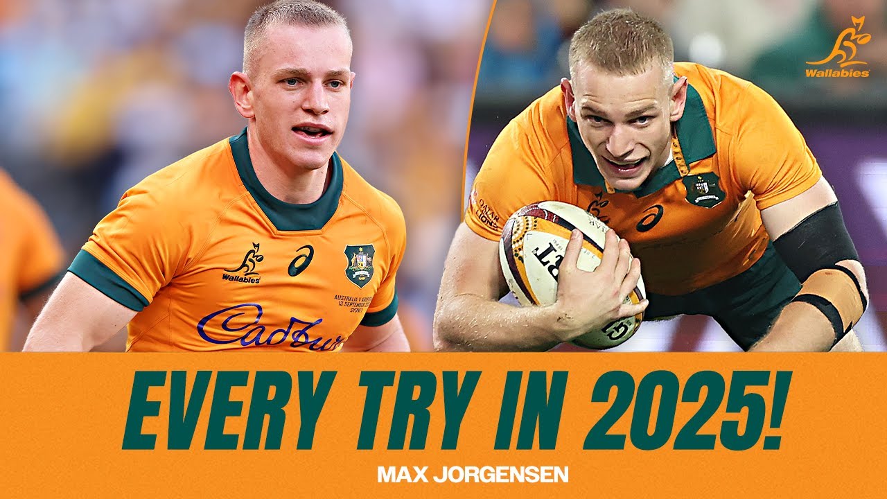 Every Max Jorgensen Try For The Wallabies In 2025 | Wallabies Highlights