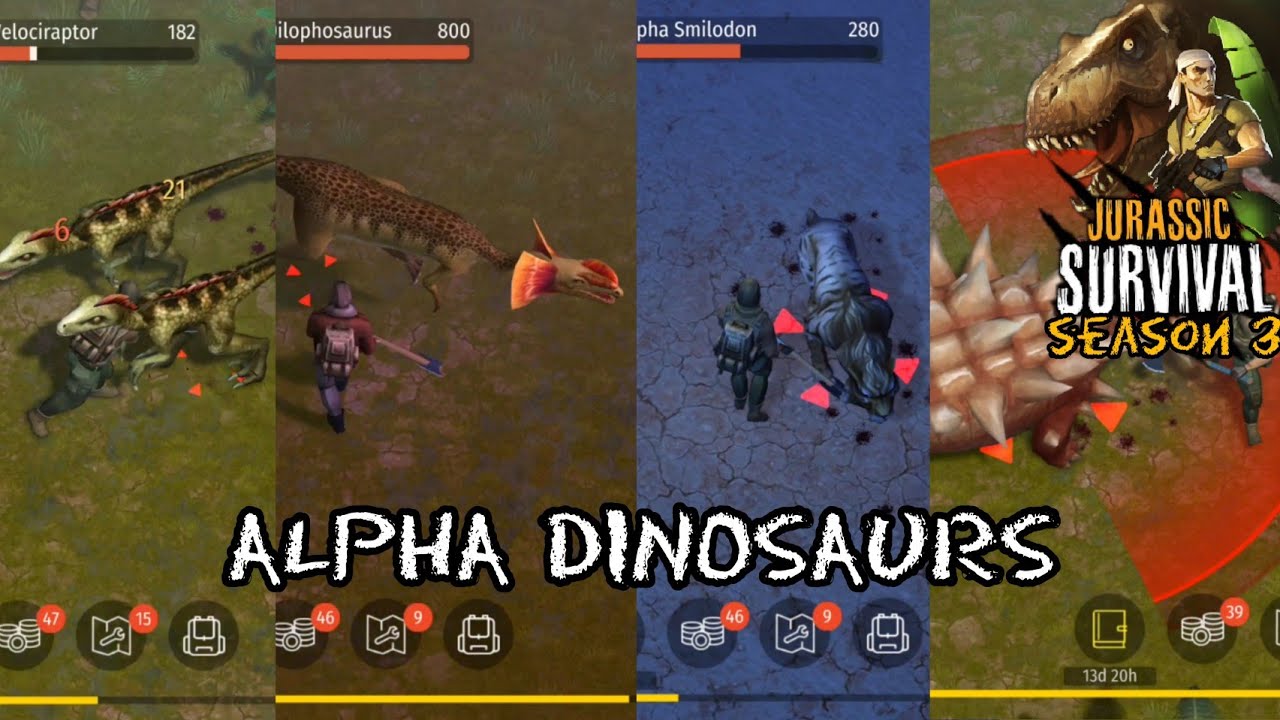 KILLING ALPHA DINOSAURS WITH MELEE WEAPON | Jurassic Survival Season 3