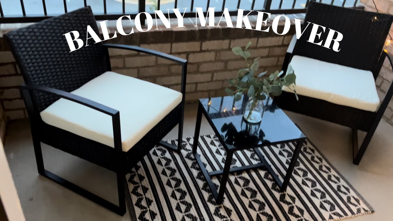 SMALL BALCONY MAKEOVER ON A BUDGET| Clean and decorate with me.