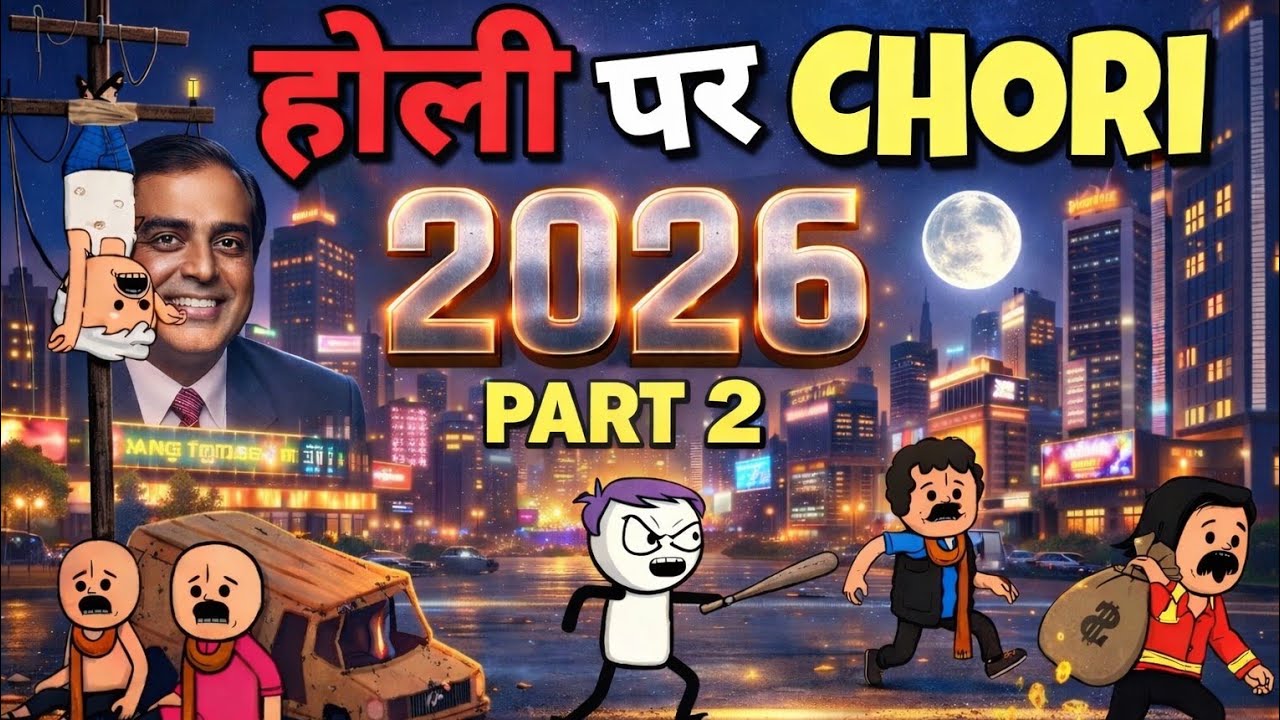 28 February 2026 होली पर कालिया और छपरी ने मिलकर की चोरी Part-2😂/😂 भज्जी ने कालिया और छपरी को पीटा😂 