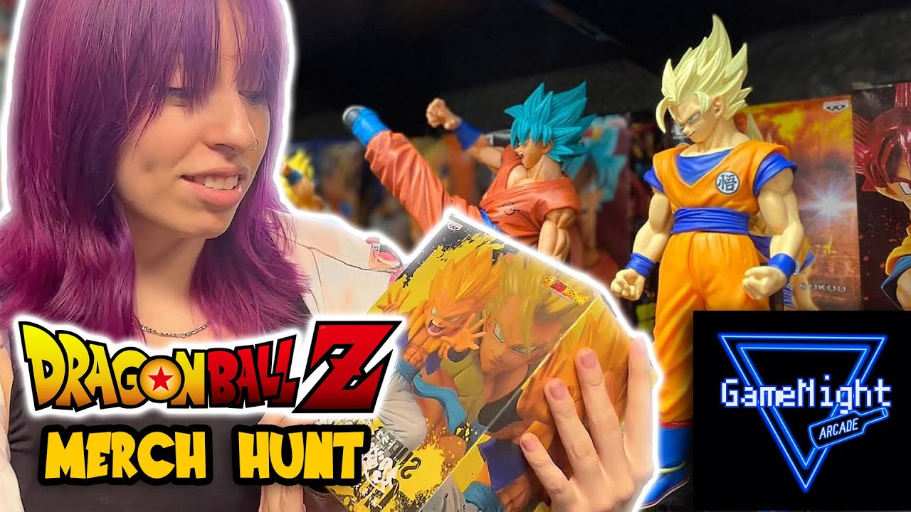 Dragon Ball Merch Hunt - NEW & RETRO DRAGON BALL ITEMS AT GAME NIGHT (Figures, Video Games & More)