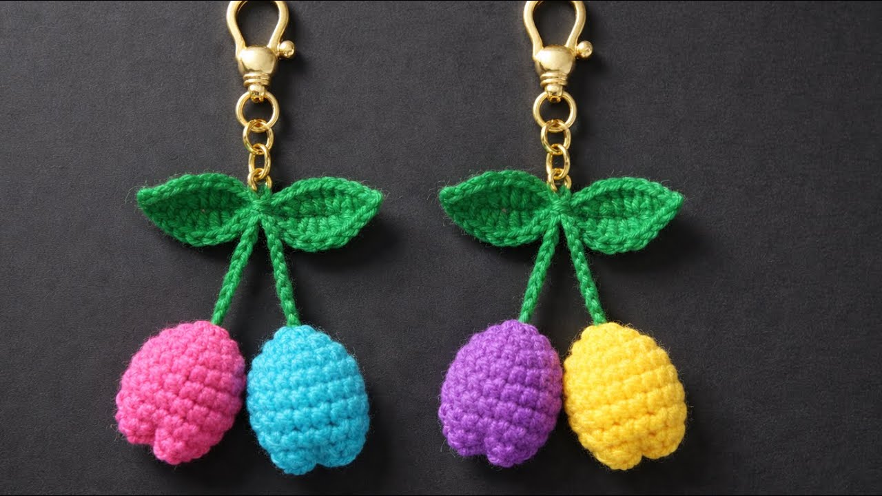 Crochet Tulip Keychain Tutorial for Beginners
