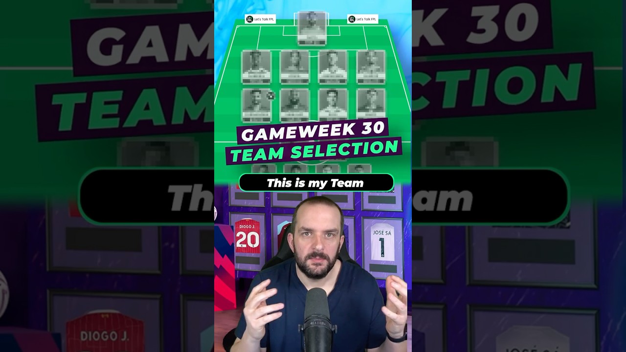 MY FPL TEAM SELECTION FOR GAMEWEEK 30 #fantasypremierleague #fpltips #fyp