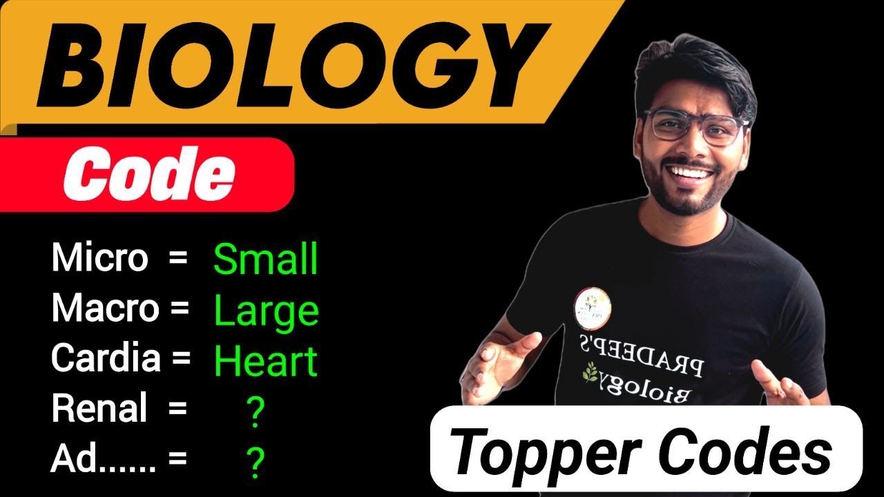BIOLOGY CODES | NEET Preparation| NEET 2026 | PRADEEPS BIOLOGY
