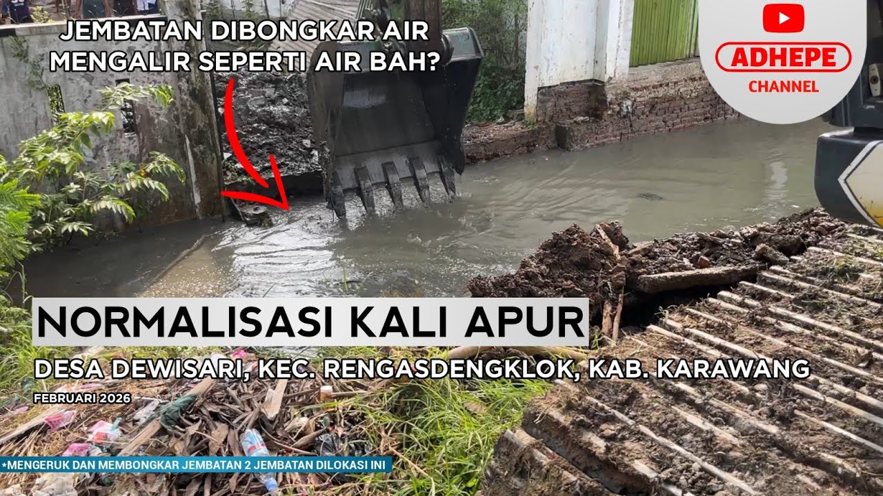 AIR LANGSUNG MENGALIR SEPERTI AIR BAH? | NORMALISASI KALI APUR KARAWANG - 2026 