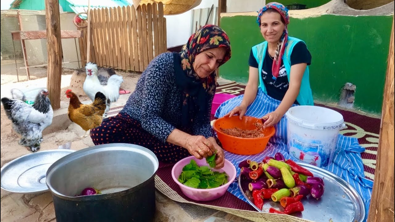 ABLAM İSTANBUL'A GİDİYOR ~ ETLİ YAPRAK SARMASI ODUN ATEŞİ YEMEK ~ Doğal Yaşam