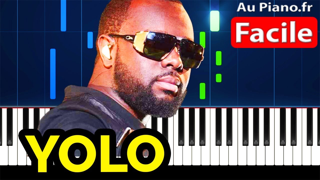 GIMS YOLO - Piano Cover Tutorial Instrumental Karaoké Lyrics