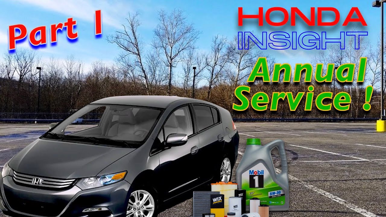 Honda insight annual service, Oil change, Oil filter, step by step guide.