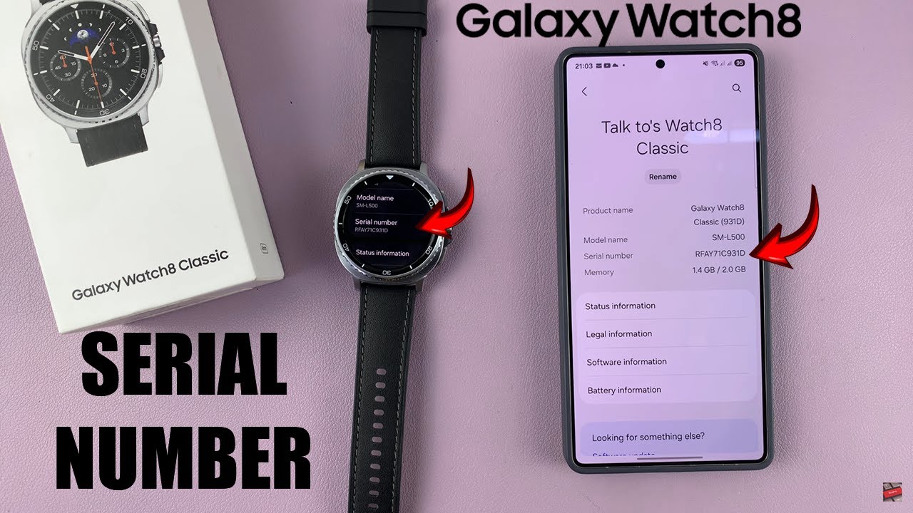 How To Check Serial Number On Samsung Galaxy Watch 8 / 8 Classic