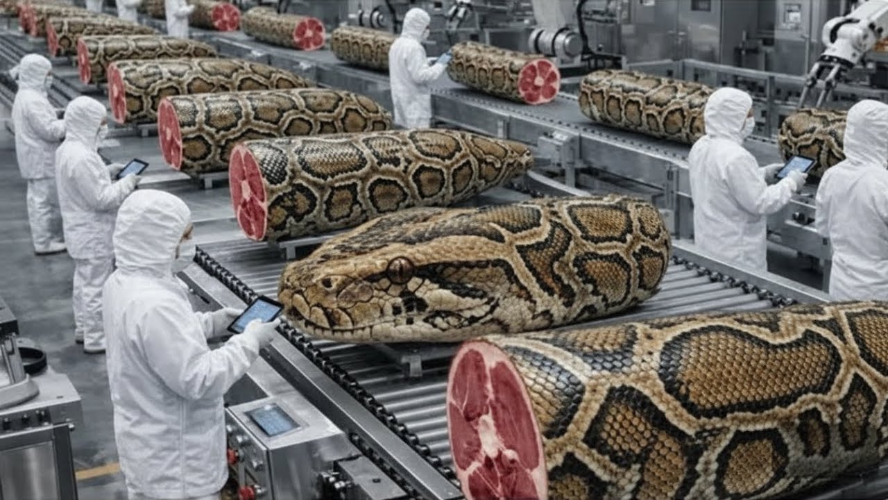 How Python Meat Is Processed | Inside a Modern Processing Plant (Full Process)