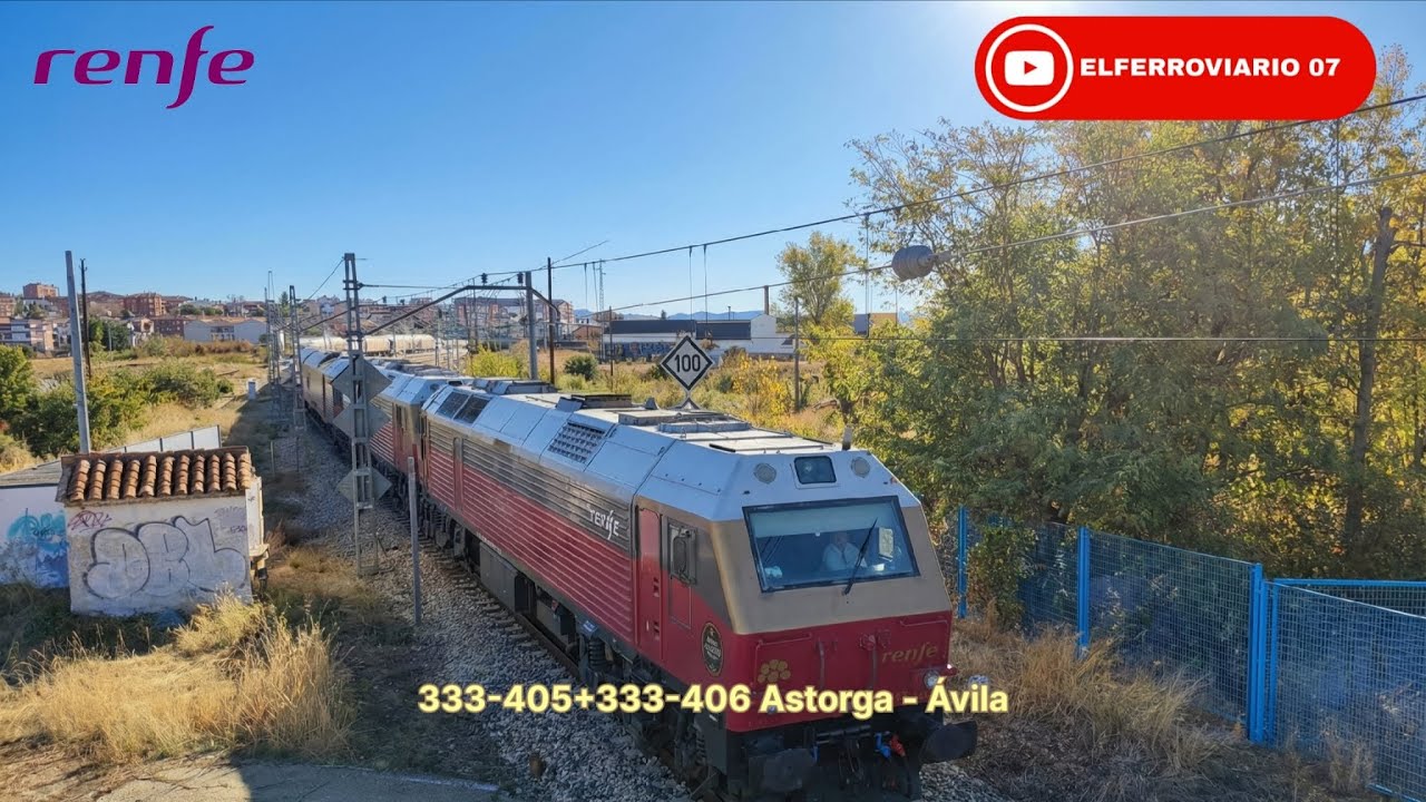 AL ANDALUS S-333-405+333-406 saliendo de Astorga (León) destino Ávila 