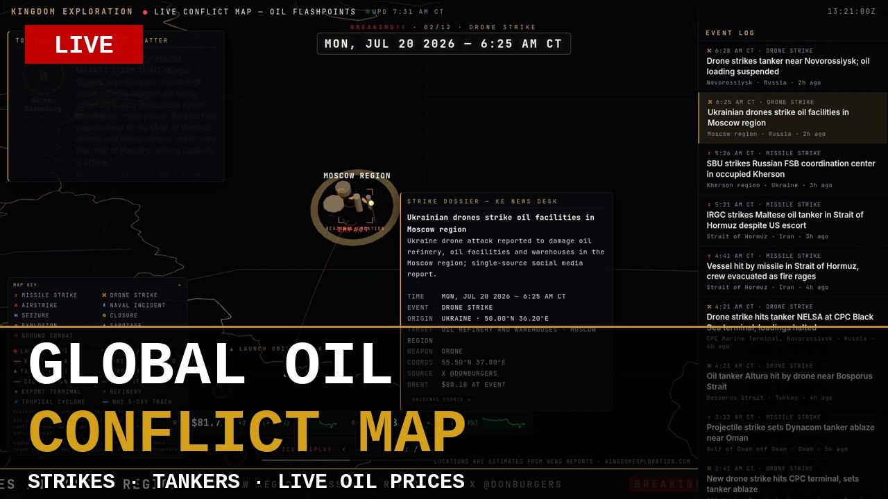 🔴 UPDATE: Tanker hit by projectile in Strait of Hormuz; 12 crew injured | Live Oil War Map & Prices