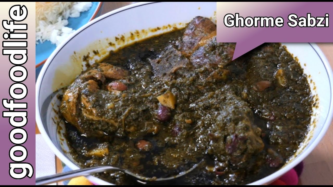 Lamm in Kräuter sauc (Ghorm Sabzi)