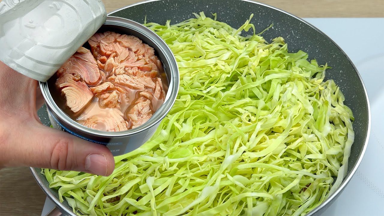 У вас дома есть капуста и консервированный тунец? 😋 2 быстрых, простых и очень вкусных рецепта # 159