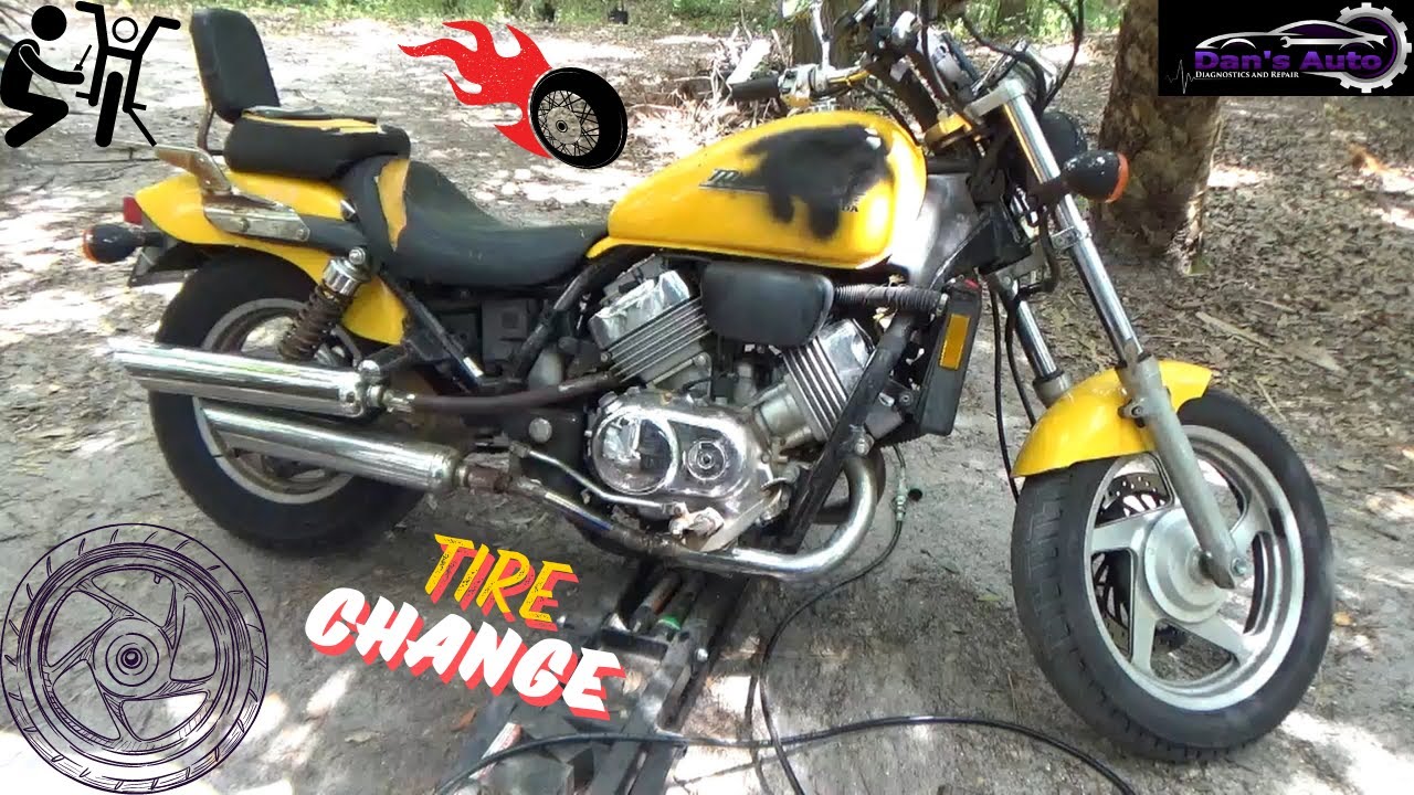 Замена задней шины Honda Magna 750 1996 года