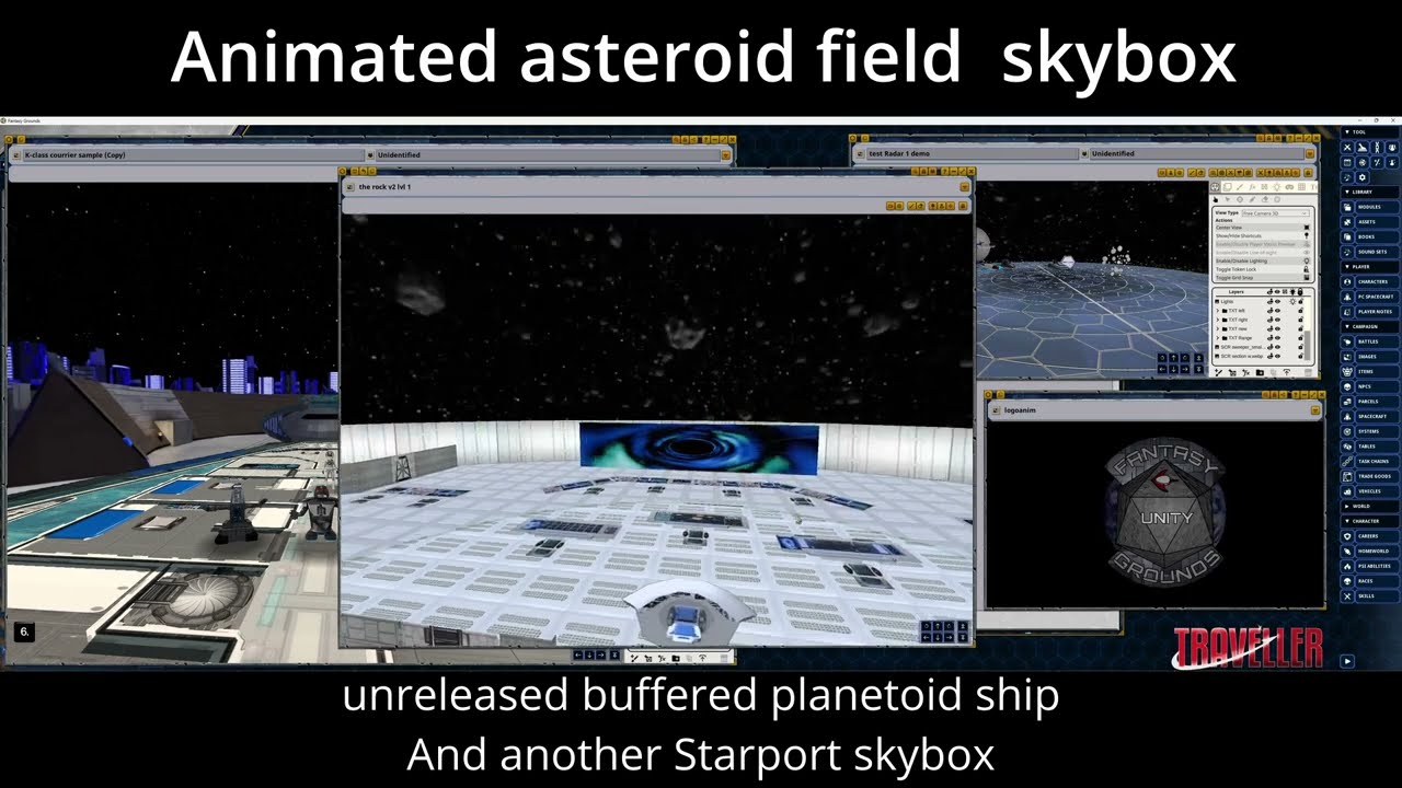 Fantasy Grounds Sci/Fi animated asteroid field skybox