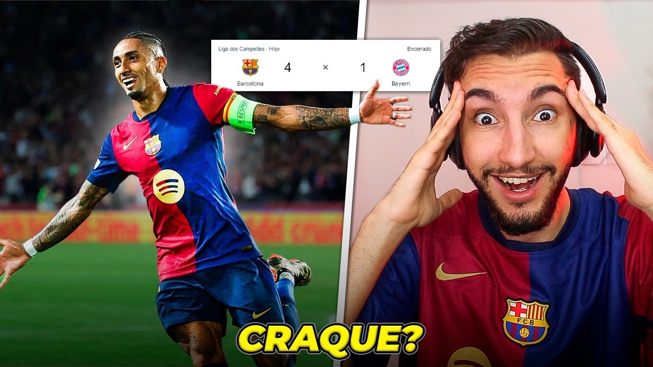 Barcelona 4 x 1 Bayern - RAPHINHA DESTRUIU O BAYERN!  (Bagre?🤔)