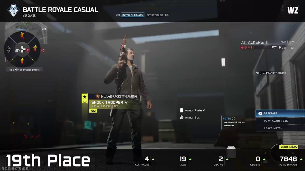 BRACKETT GAMING BLACK ops7 pt93