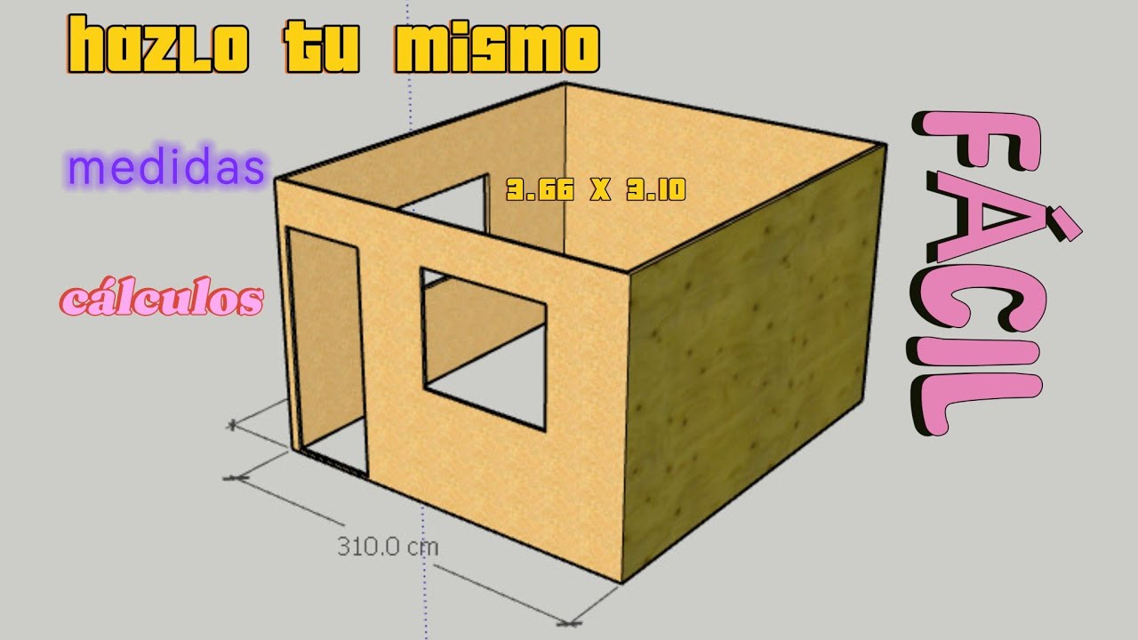 COMO HACER CASITA DE 3.10 X 3.66 MTS (EXPLICADO  AL 💯%)