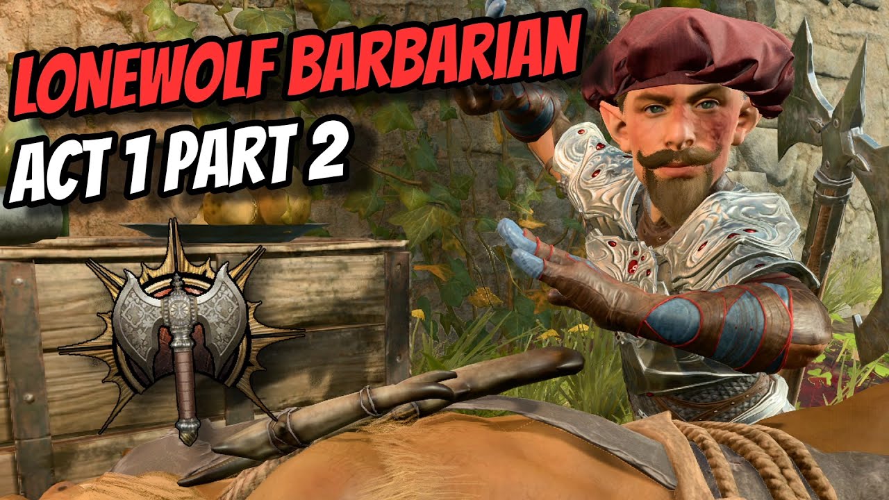 Lonewolf Giant Barbarian Playthrough Act 1 Part 2 (Honour Ruleset)  - Baldur's Gate 3