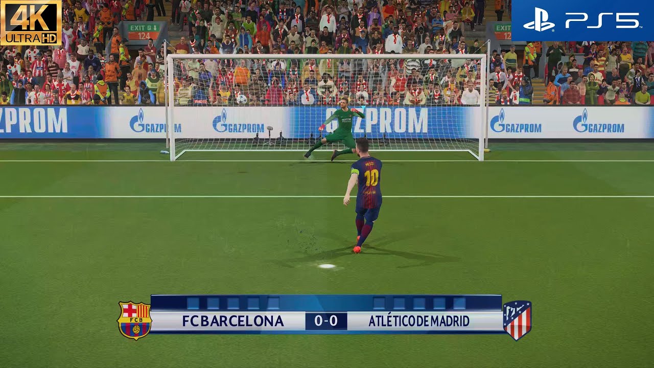 Pro Evolution Soccer 2018 (PS5) - FC Barcelona vs Atl&eacute;tico de Madrid [4K 60 FPS HDR] - Gameplay