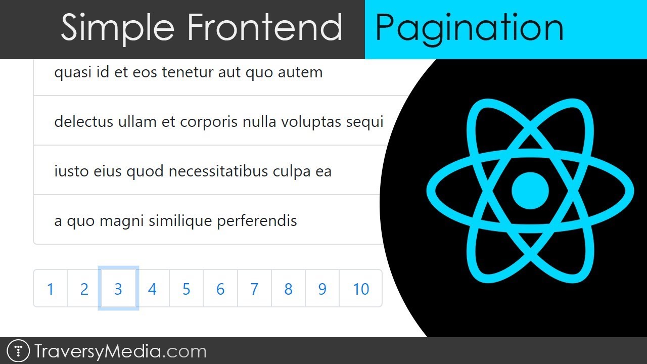 Simple Frontend Pagination | React