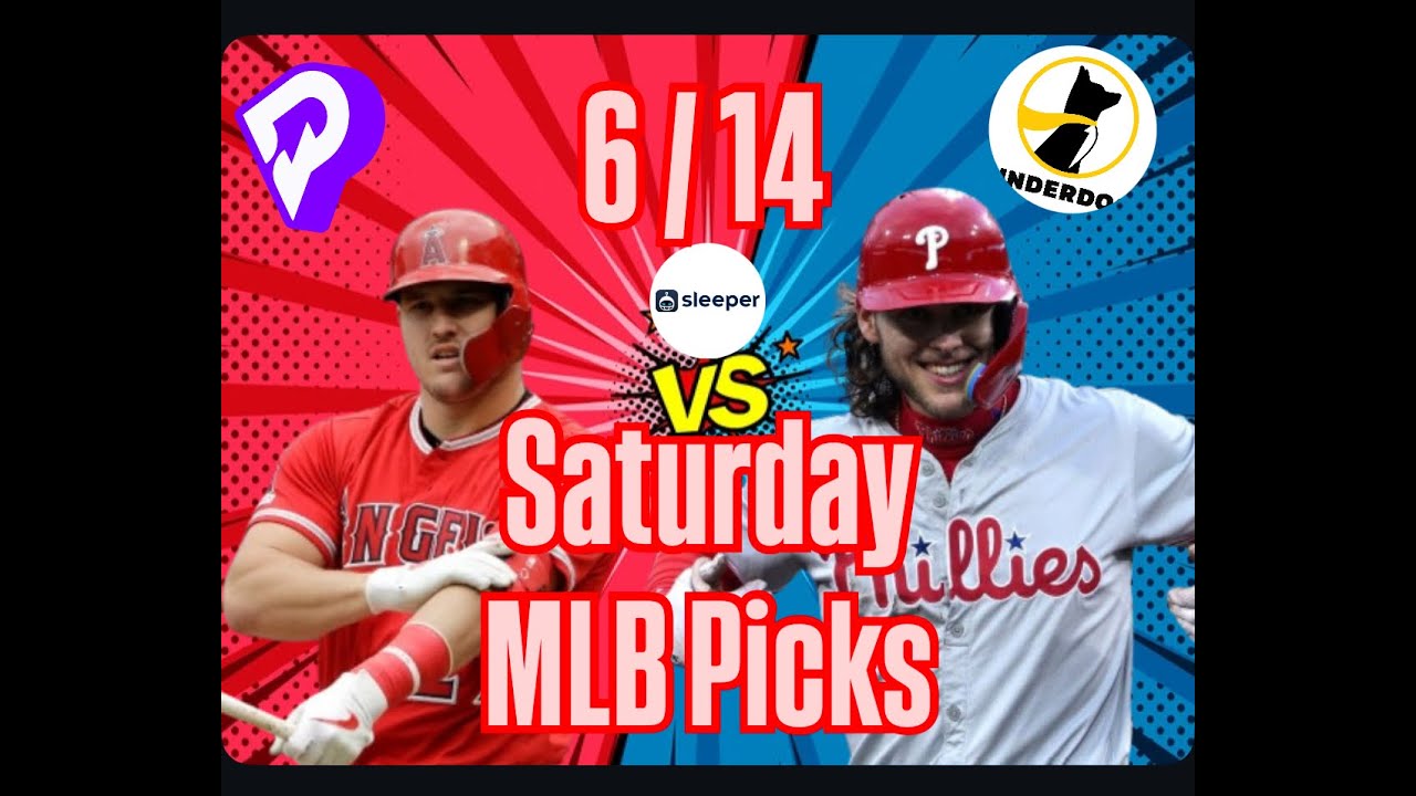 Best FREE MLB Bets Today! PrizePicks, ParlayPlay, Underdog and Sleeper! Saturday, June 14th.