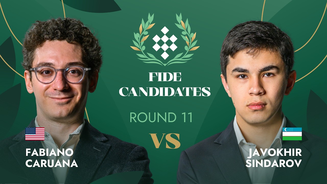 🇺🇸 Fabiano Caruana &mdash; Javokhir Sindarov 🇺🇿 | Round 11 | FIDE Candidates Tournament 2026