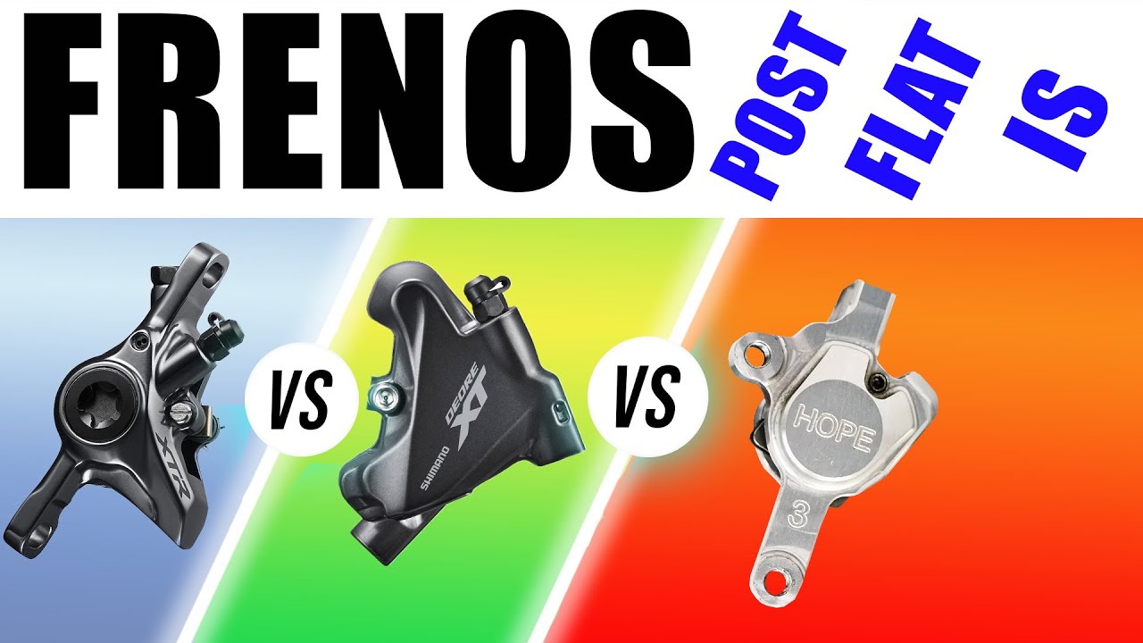 🚧 &iquest;QUE FRENOS tiene tu bici de monta&ntilde;a? FLAT MOUNT vs POST MOUNT vs IS MOUNT #ciclismo #pedales
