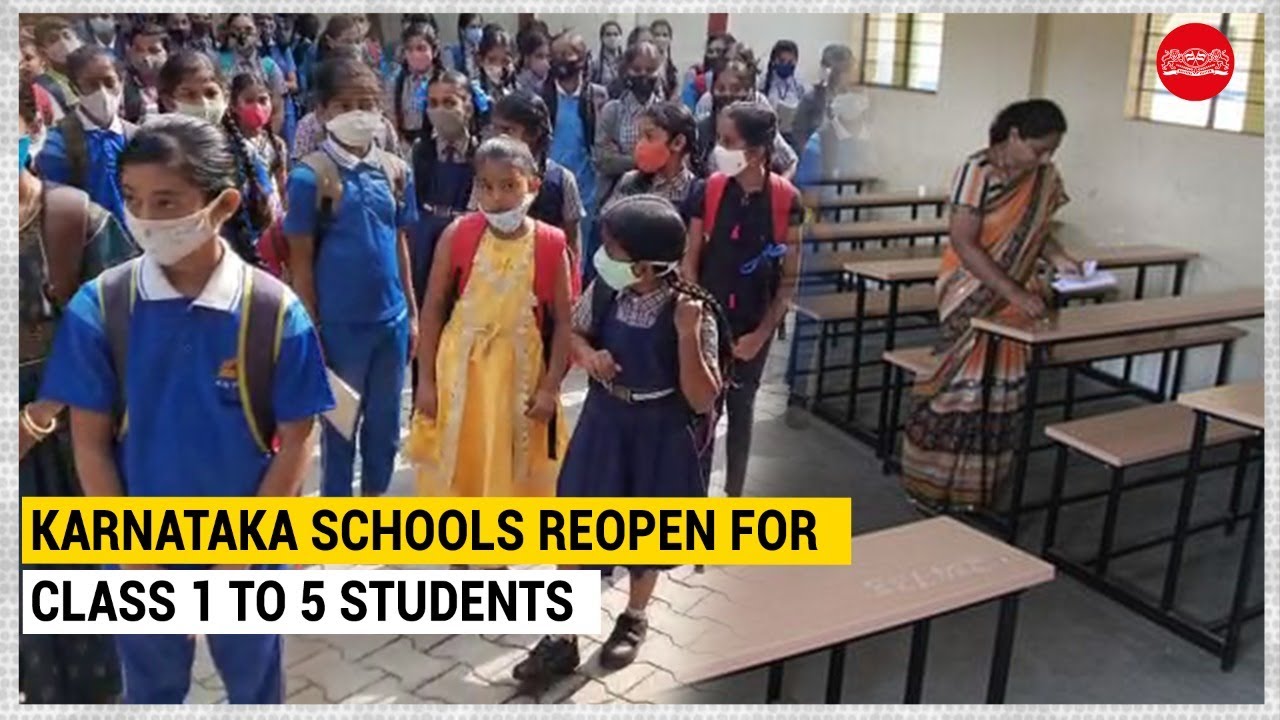 Schools in Karnataka reopen for class 1 to 5 students, adhering to COVID guidelines