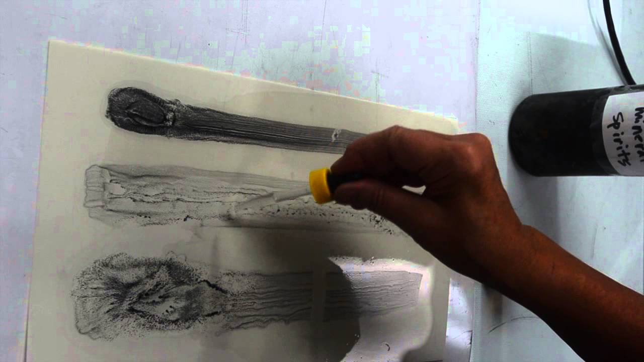 fusing drawing materials to the polyester plate