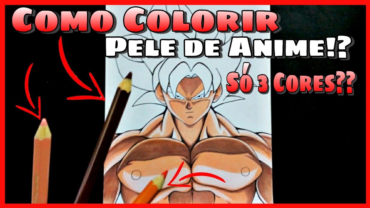 Como Colorir Pele de Anime - Usando 3 Cores ( aula de desenho ) pintura de pele