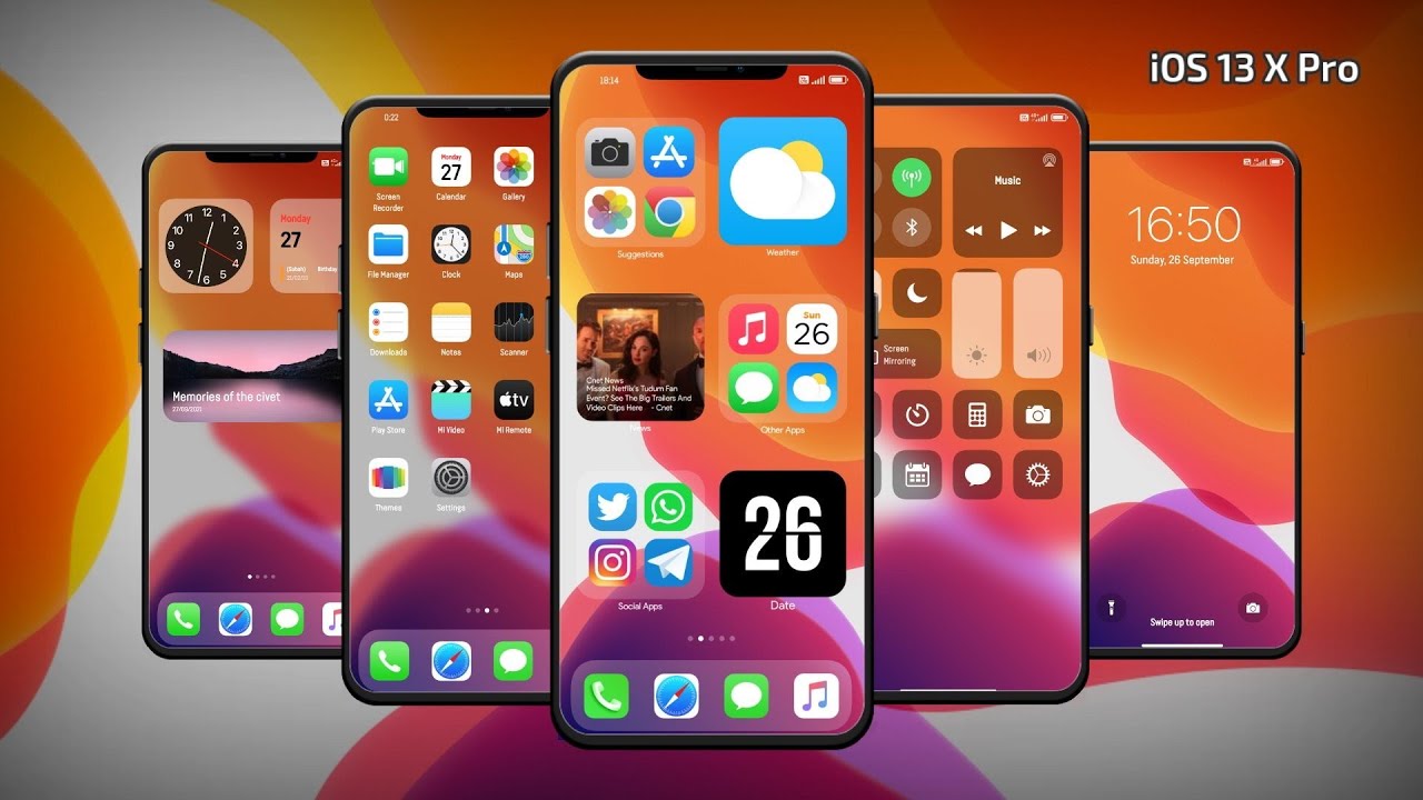 MIUI 12 Themes iPhone iOS 13 X PRO | MIUI Themes Store Xiaomi Redmi