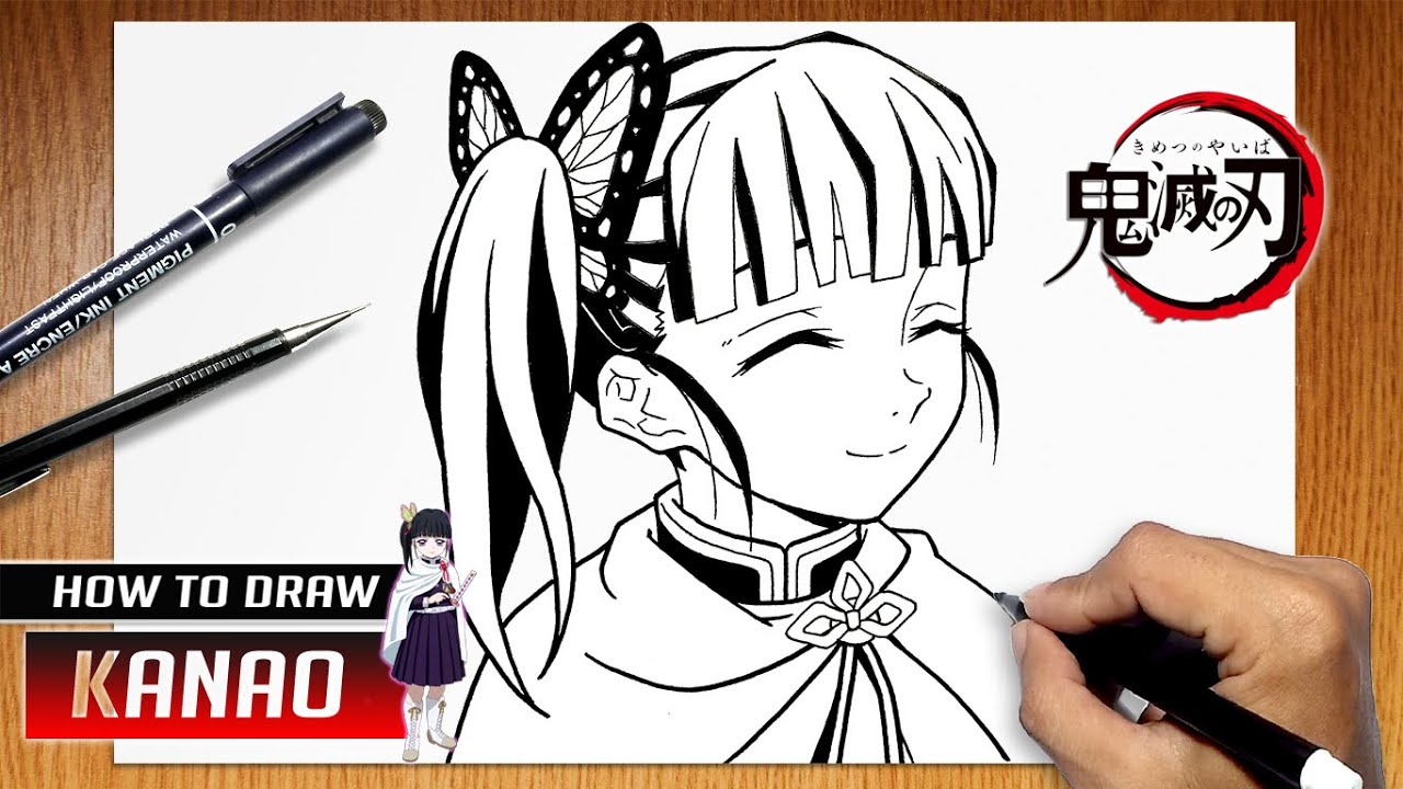 How to draw Kanao Tsuyuri from Kimetsu no Yaiba