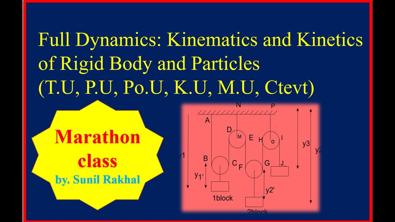 #1 Full Dynamics (Marathon and Past Questions) :Kinematics and Kinetics by Sunil Rakhal
