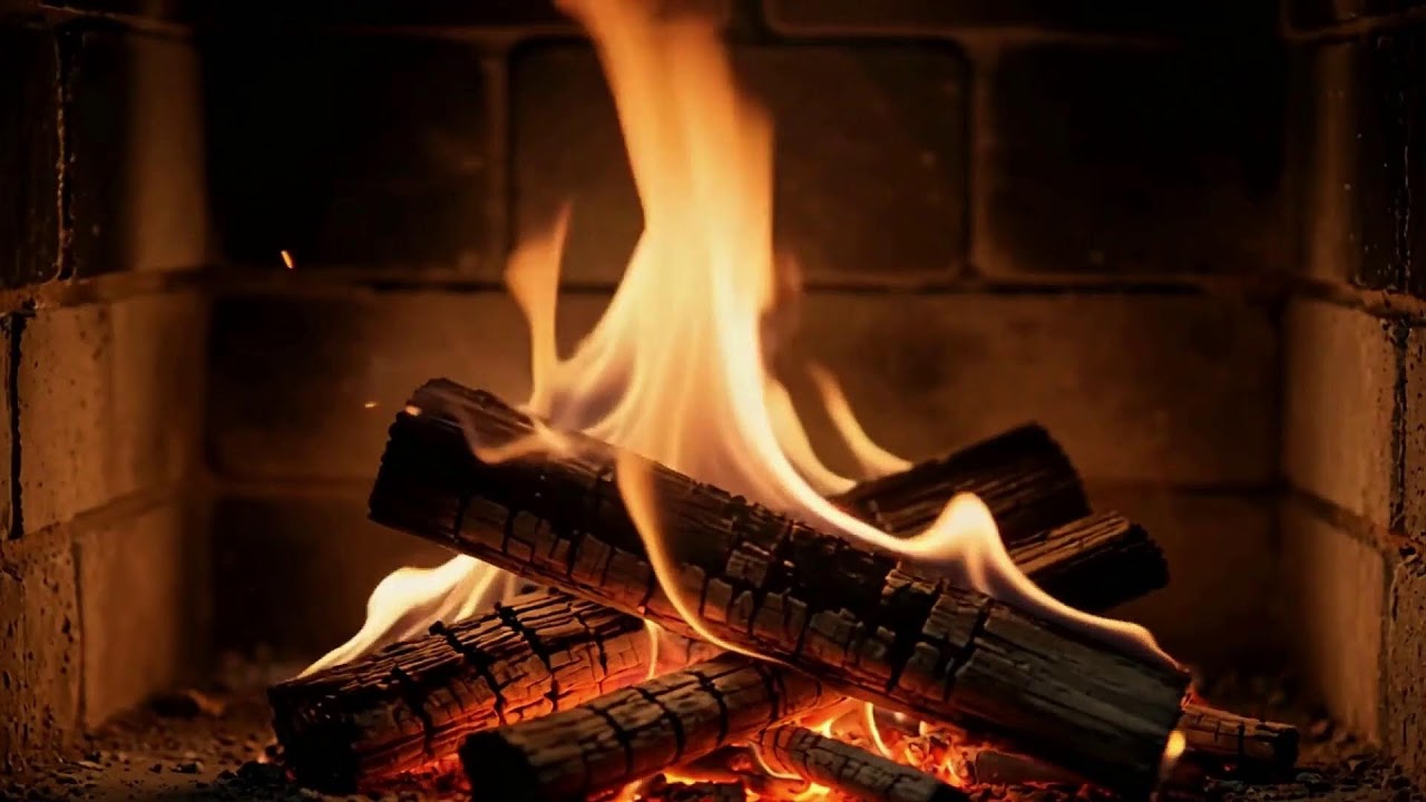Cozy Fireplace Background with Soft Crackling Fire Audio for Relaxation