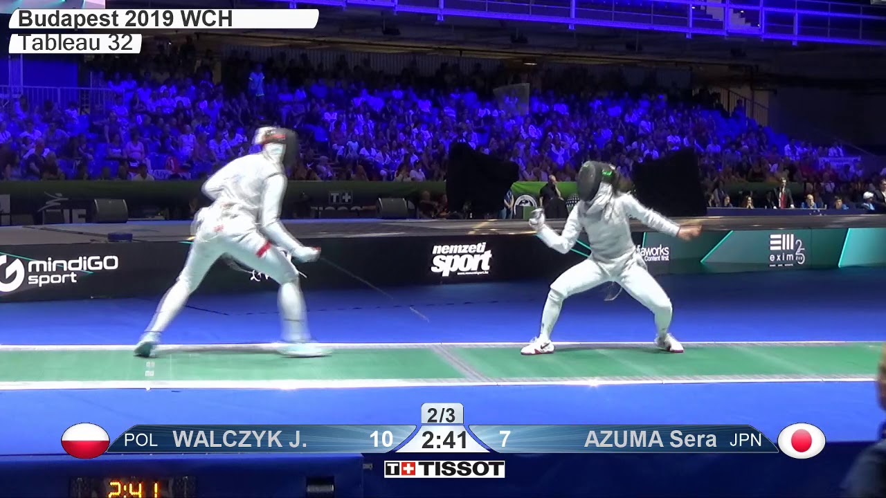 2019 243 T32 11 F F Individual Budapest HUN WCH GREEN AZUMA JPN vs WALCZYK POL