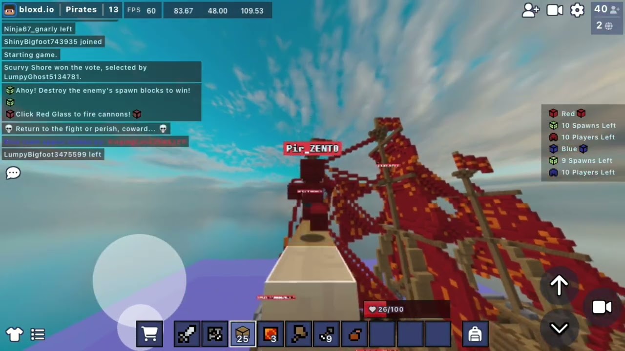 動画初のhypxiel!後半パイレーツ#bloxdio #bloxd #bloxdpirates #hypxiel #game #ブロックスド 