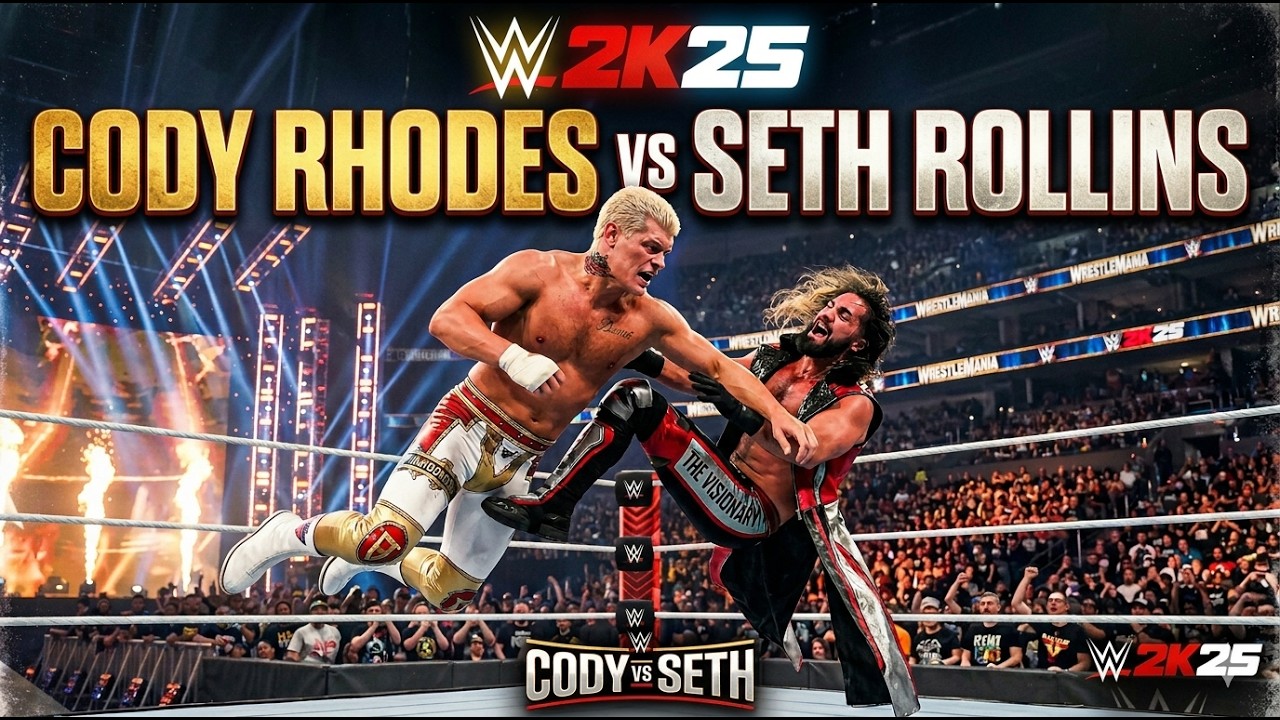 Seth Rollins vs. Cody Rhodes | WWE 2K25 Gameplay