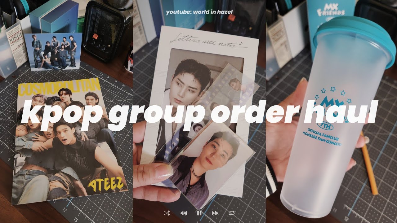 ❶ kpop group order unboxing | ATEEZ magazine, Monsta X merch + YoungK album!