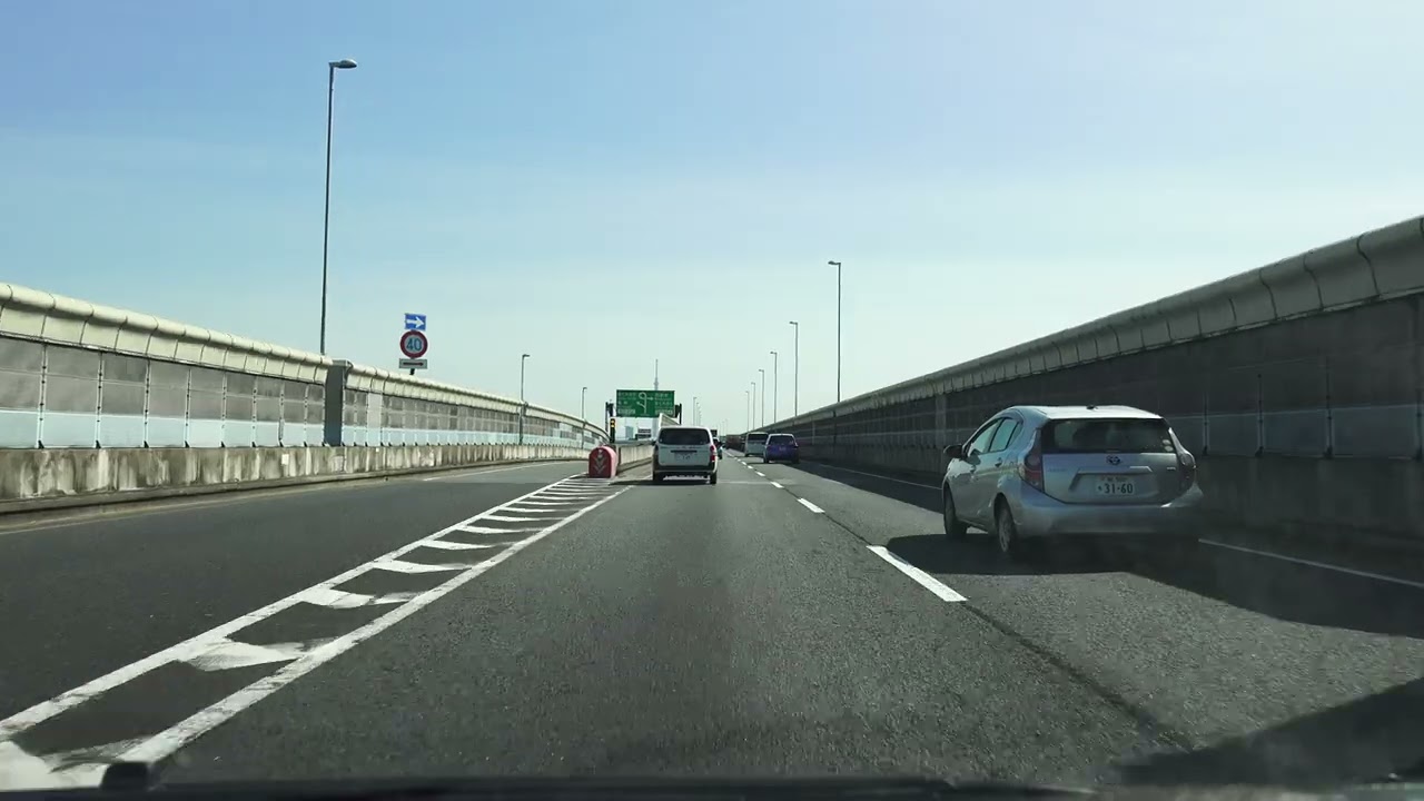 4K　首都高速で常磐道・三郷→東名・横浜青葉まで移動＆東名＋国道138号で新御殿場まで移動　等速　常磐道・三郷JCT→横浜青葉JCT→御殿場IC→新御殿場IC　C2・横浜環状北西線など経由