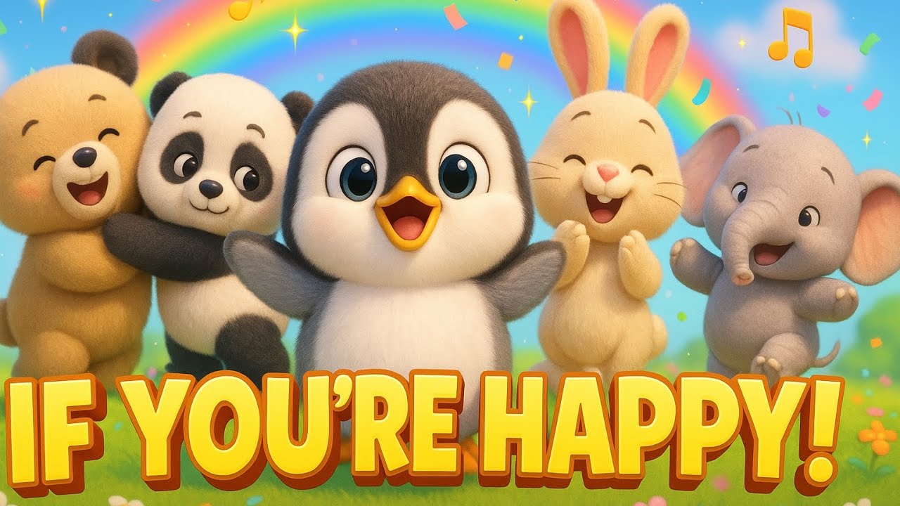 If You’re Happy and You Know It – Animal Friends Edition 🐧🐼✨| Little Land Nursery Rhymes 